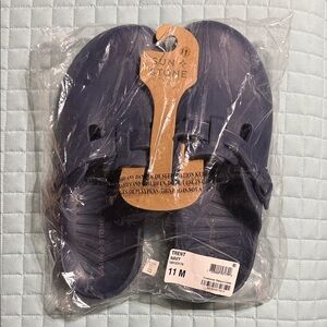 Men’s Sun + Stone Navy Casual Slip-On Sandals Size 11